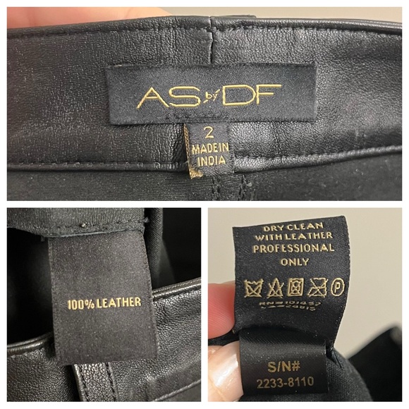 AS by DF Robbie Stretch Leather Flare Pants Size 2 - Picture 11 of 12